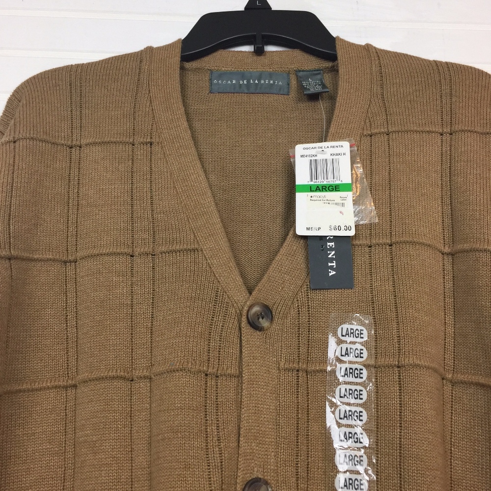 NWT Oscar de la Renta Button Down Cardigan size L